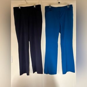 New York & Company womens dress pants, navy blue and light blue